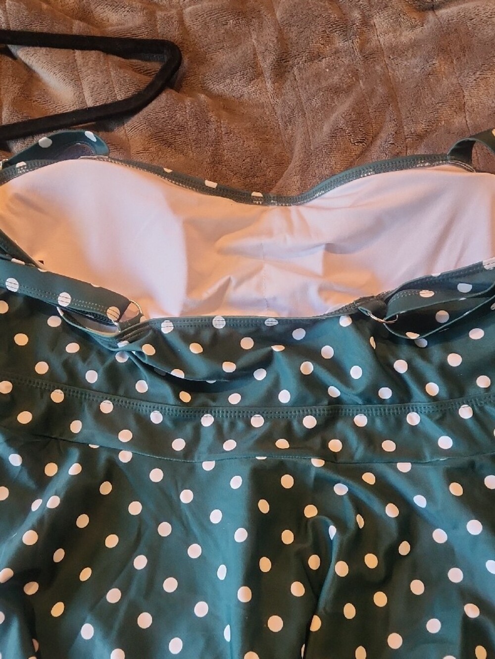 BloomChic Green and White Polka Dot Swim Dress Set - Picture 5 of 6